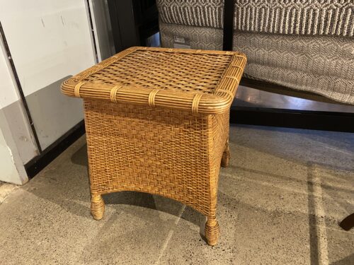 Bohemian Chic Rattan Square End Table