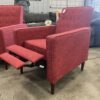 NOBEL HOUSE  Cranberry Woven Push Recline Accent Chairs  (Set of 2)