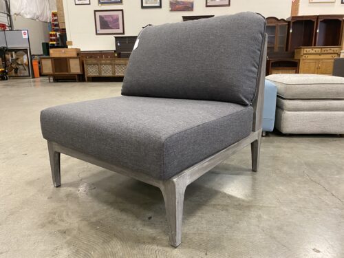 JOYBIRD Vita Armless Patio Chair in Charcoal Grey