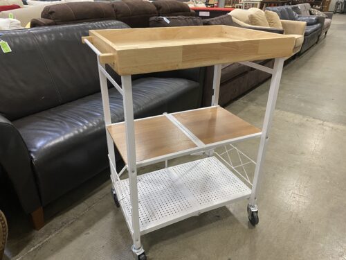 THE CONTAINER STORE  Origami Foldable Kitchen Cart with Removable Tray