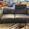 CHATEAU D'AX Made in Italy Double Recliner Sectional Couch