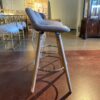 Grey Upholstered 26 Inch Counter Stools (Set of 2)