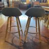 Grey Upholstered 26 Inch Counter Stools (Set of 2)