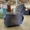 ASHLEY Smoke Grey Manual Rocking Recliner with Contrast Stitching