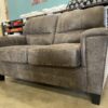 ASHLEY Smoke Grey Loveseat  with Contrast Stitching