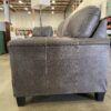 ASHLEY Smoke Grey Loveseat  with Contrast Stitching