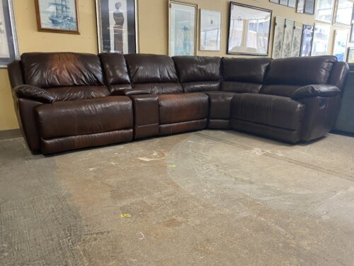 Leather L-Shape Reclining Sectional
