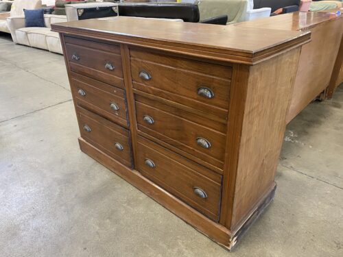 Vintage Wooden 6 Drawer Dresser