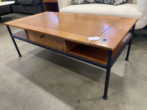 Checker Design Wooden Coffee Table