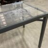 Outdoor Metal Base Dining Table with Glass Top