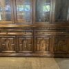 THOMASVILLE Solid Dark Oak Buffet Hutch with Lattice Design Doors
