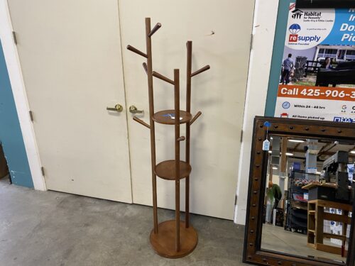 SABALON  Wooden Clothing Rack with Shelves