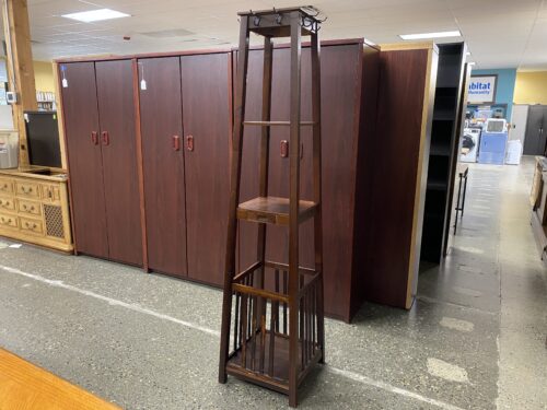 Wooden Coat Rack Entryway Storage Shelf
