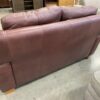 Chocolate Brown Leather Loveseat with Large Sloped Arms
