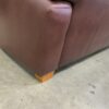Chocolate Brown Leather Loveseat with Large Sloped Arms