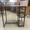 Wood and Metal Industrial Desk w/ Storage