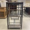Wood and Metal Industrial Desk w/ Storage