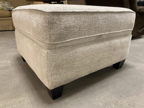 Cream Padded Storage Ottoman