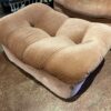 Rose Pink Velvet Scoop Lounge Chair with Ottoman