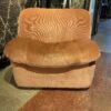 Rose Pink Velvet Scoop Lounge Chair with Ottoman