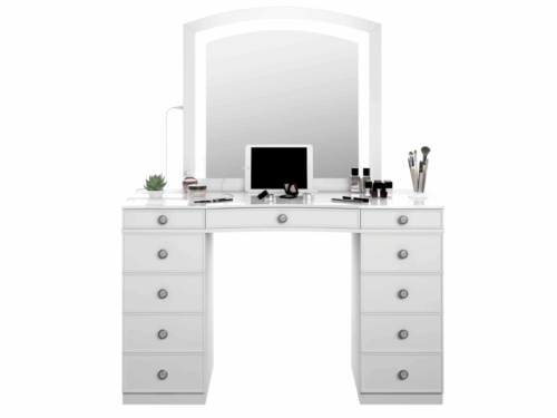 NEW! TRESANTI  Alexandra Vanity Table with LED Lighted Mirror