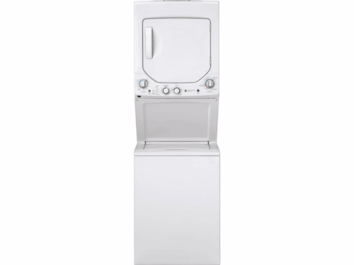 NEW! GE Stacked Washer Gas Dryer Combo Model #GUD24GSSMWW