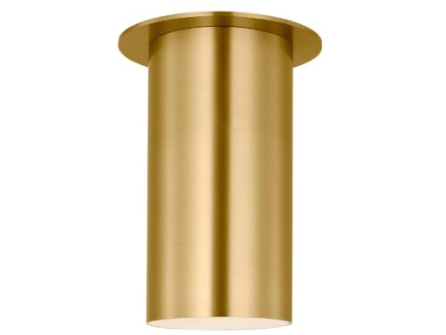 DREW & JONATHAN Archer 6 Inch Flush Mount Light in Satin Brass