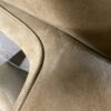 Tufted Suede Leather Armchair w/ nailhead Trim