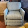 BASSETT Pale Blue Swivel Armchair