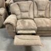 Microsuede Reclining 3 Seater Tan Sofa