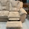 Microsuede Reclining 3 Seater Tan Sofa
