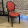 Dark Trunk Texture Red Seat Dining Chair