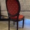 Dark Trunk Texture Red Seat Dining Chair