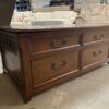 Dark Wood Expandable Coffee Table w/ 2 Drawers