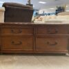 Dark Wood Expandable Coffee Table w/ 2 Drawers