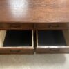 Dark Wood Expandable Coffee Table w/ 2 Drawers
