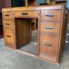 Vintage Waterfall Wooden Executive Desk