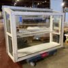 White Side-Open Greenhouse Bay Window w/ Shelves