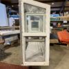 White Side-Open Greenhouse Bay Window w/ Shelves