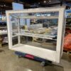 White Side-Open Greenhouse Bay Window w/ Shelves