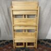 Blonde Foldable 3-Tier Bookshelf