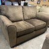 Brown Fluted Loveseat