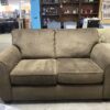 Brown Fluted Loveseat