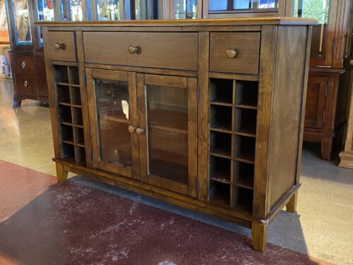 Stone Tile-Top Wine Storage Buffet