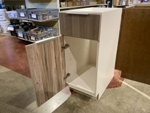 Slim Single Drawer Cabinet w/ Minimal Silver Hardware
