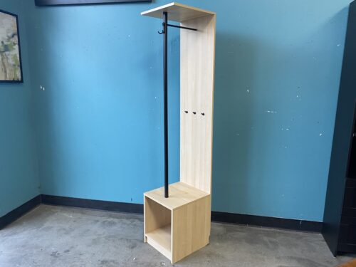 Modern Entryway Coat Rack with Storage Cubby