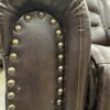 Chocolate Brown rocking Recliner with Nailhead Trim
