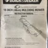 BLACK & DECKER Lawnhog Electric Mulching Mower with Manual Model #MM875