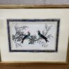 Framed Chinese Silk Embroidery Featuring Birds and Flowers