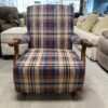 Plaid Rocker w/ Matching Ottoman